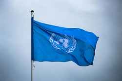 United Nations flag blowing in the wind United Nations flag blowing in the wind